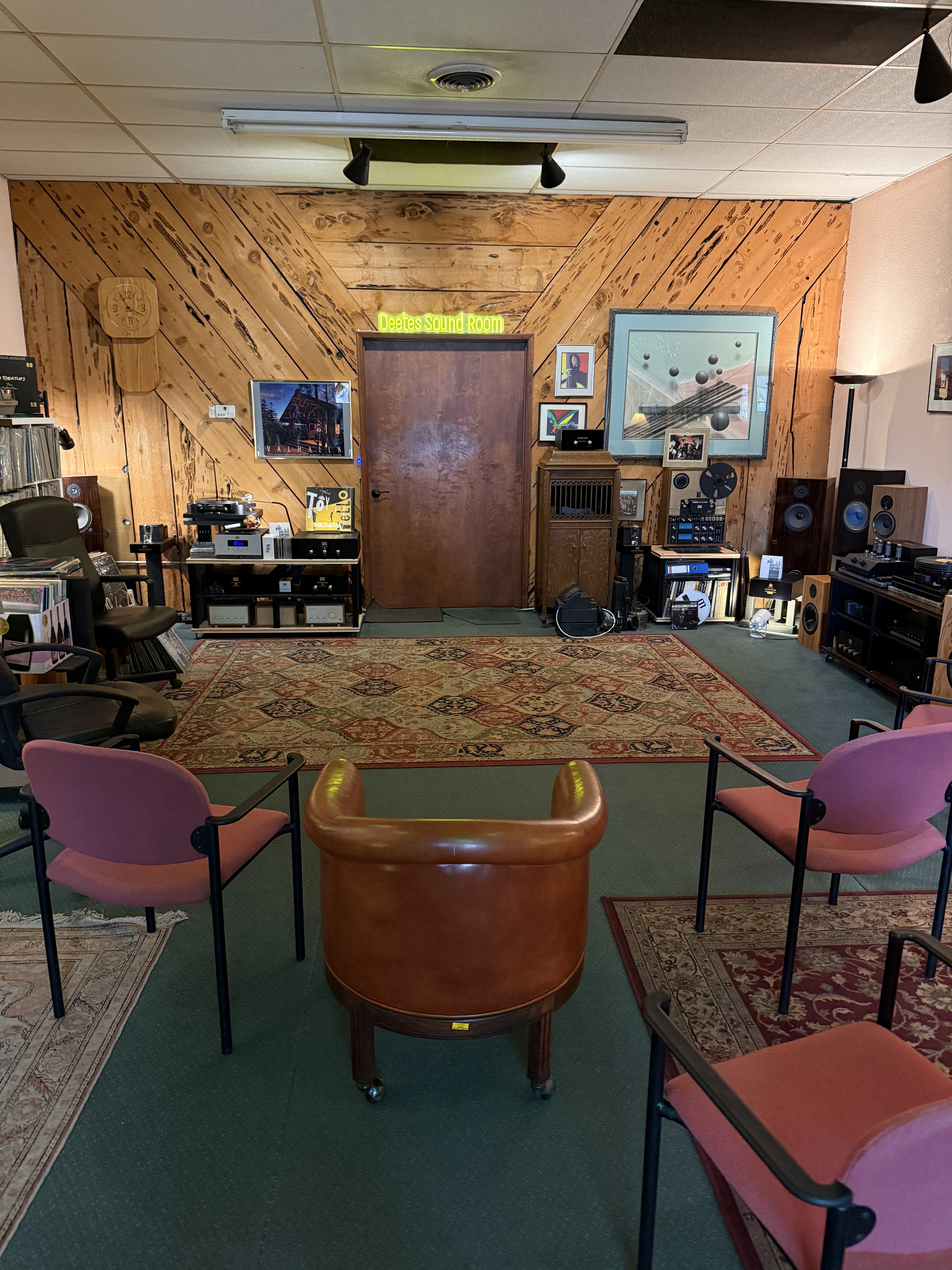 Listening room at Deetes' Sound Room